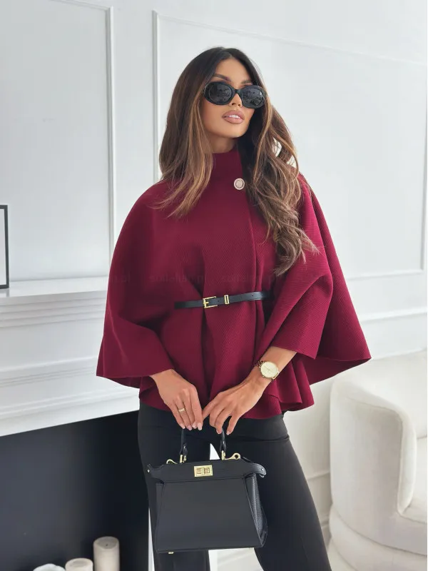 Poncho Mila con cintura | Modernità e fascino